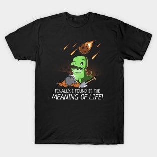 Funny Dinosaur Meaning of Life Archaeologist T-Shirt